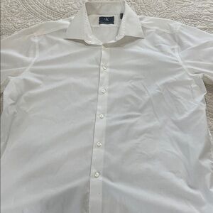 Calvin Klein White Spread-Collar Men's Dress Shirt